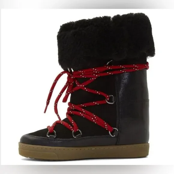 Isabel Marant Nowles tall Sherpa Boots 38/8 - Picture 4 of 16